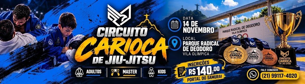 Cartaz do CCJJ - CIRCUITO CARIOCA DE JIU-JITSU - 4ª EDIÇÃO v2